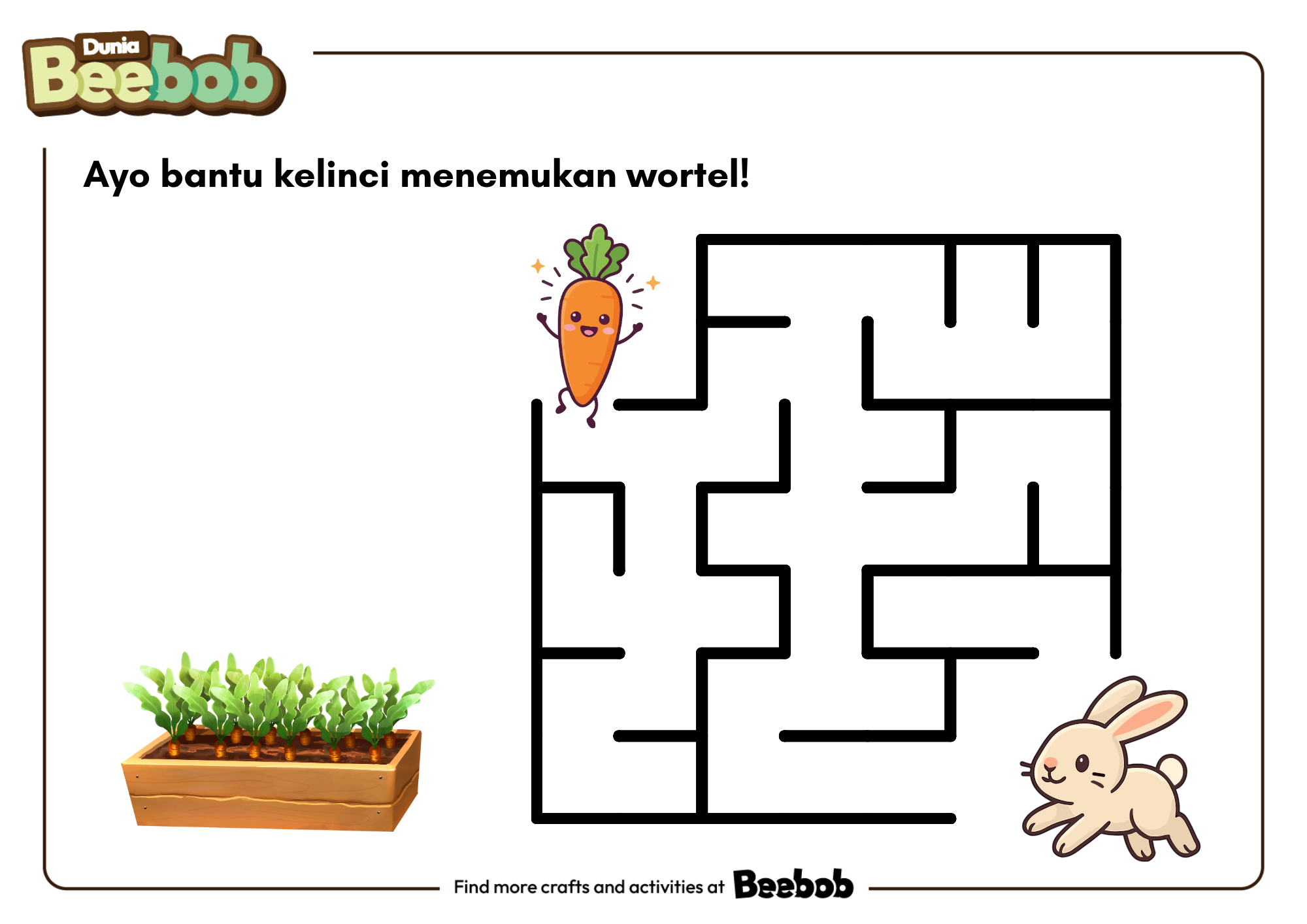 Ayo Bantu Kelinci Menemukan Wortel!