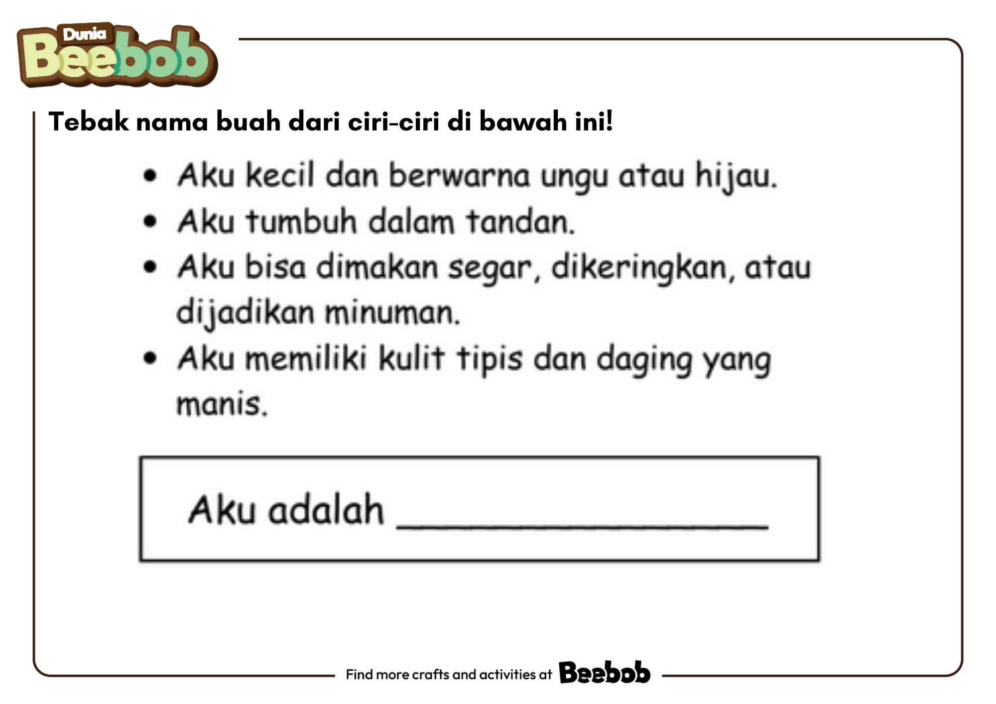 Tebak Nama Buah dari Ciri-Ciri di Bawah Ini Bagian Keempat!
