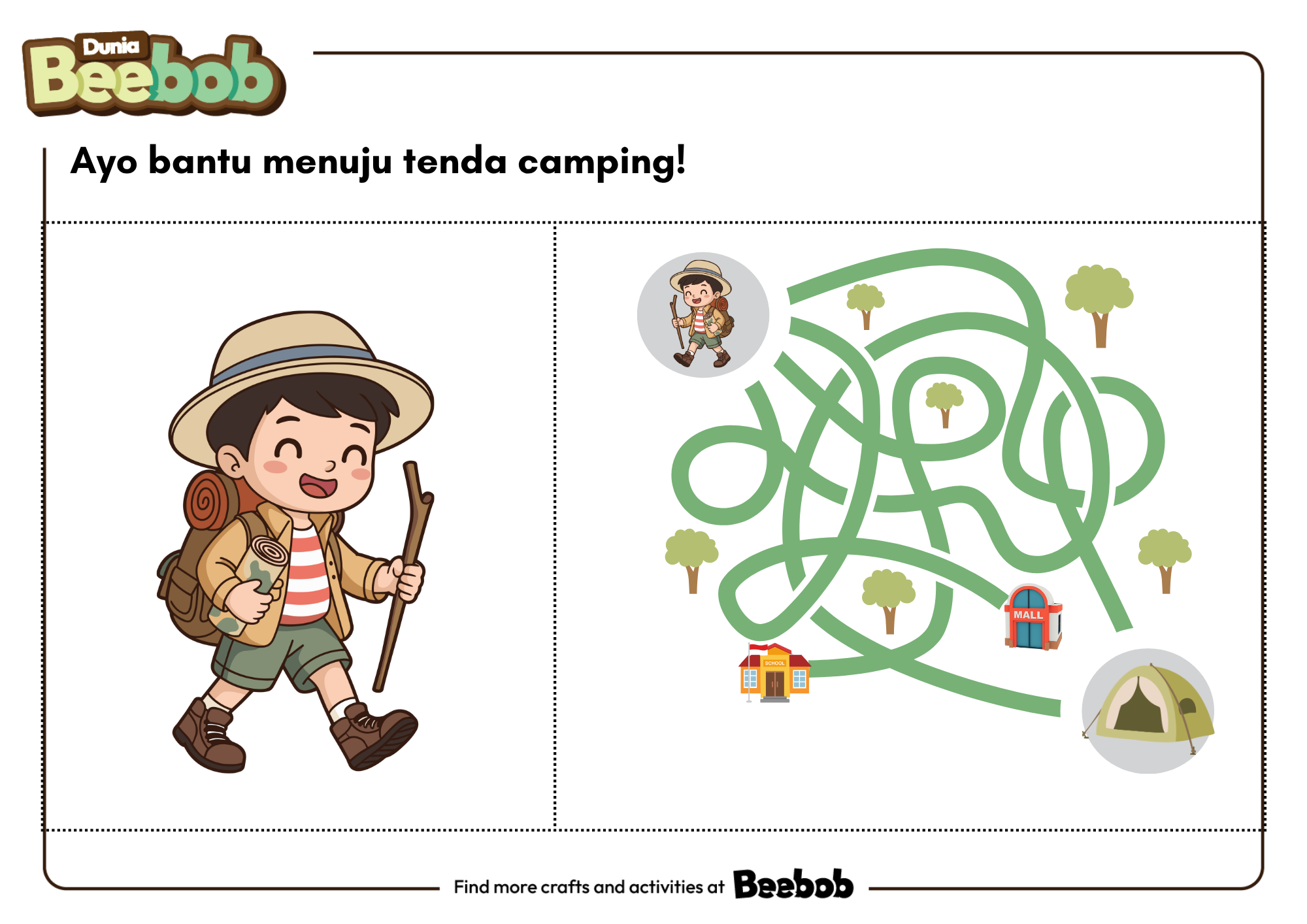 Ayo Bantu Menuju Tenda Camping!