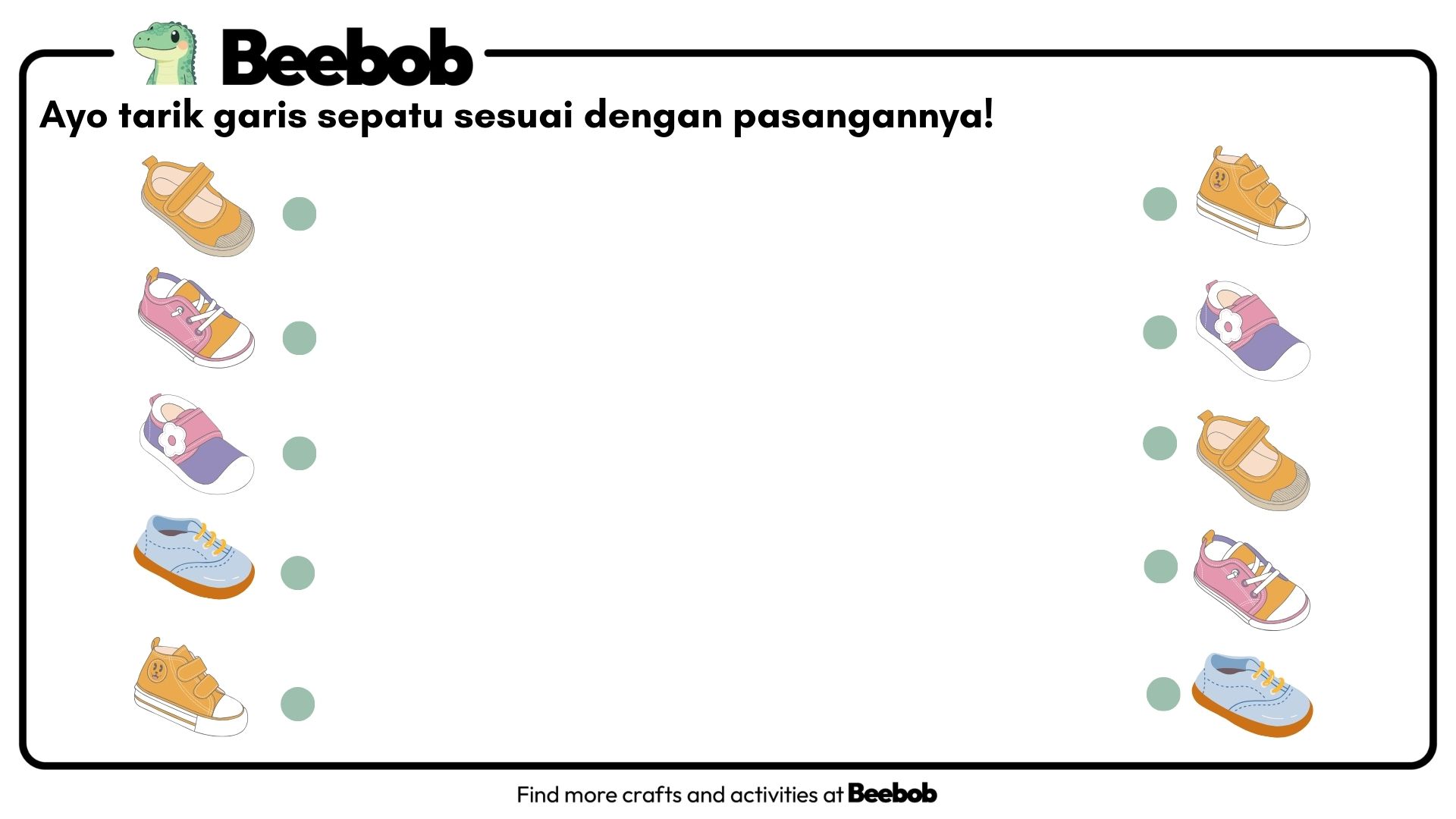 Aktiviti Mencocokan Sepatu