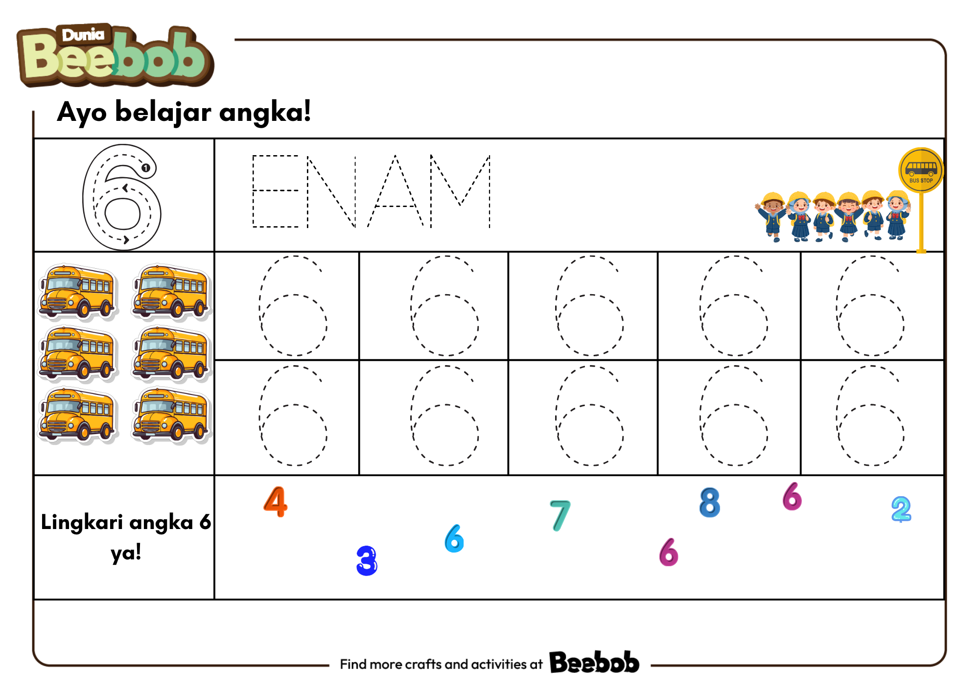 Ayo Belajar Angka 6!