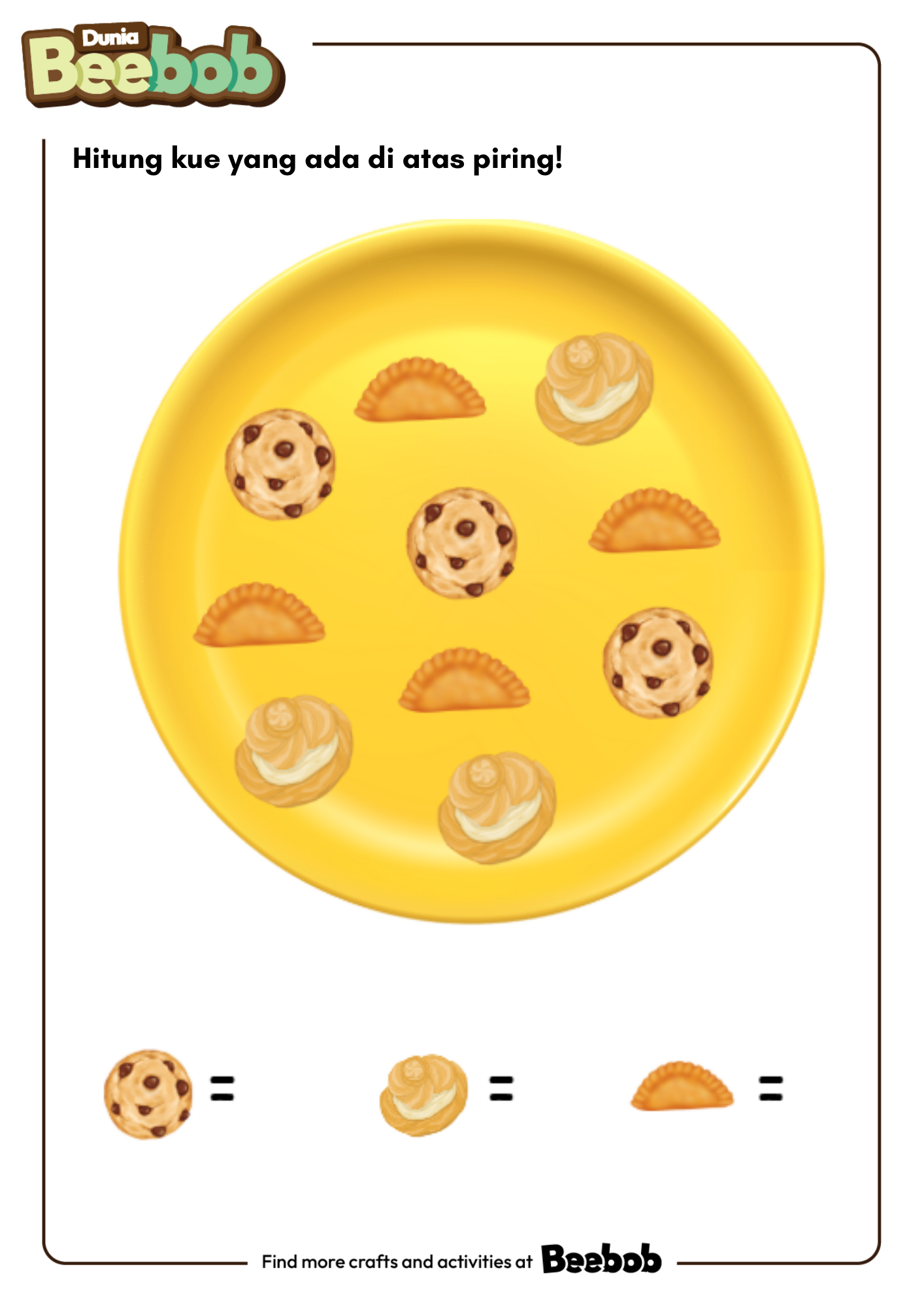 Hitung Kue yang Ada di Atas Piring!