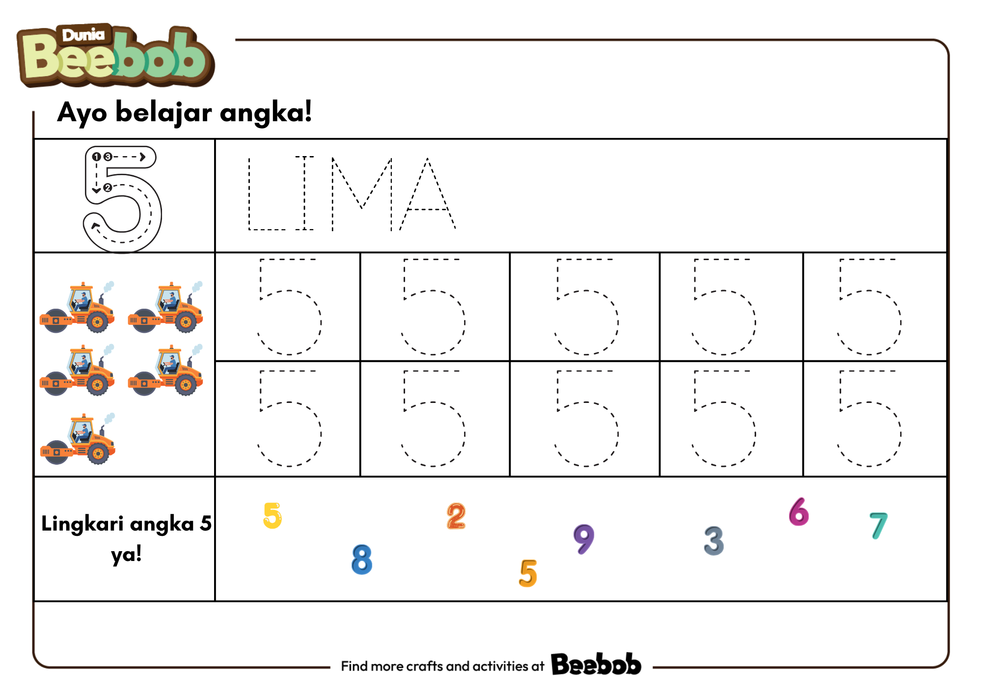 Ayo Belajar Angka 5!