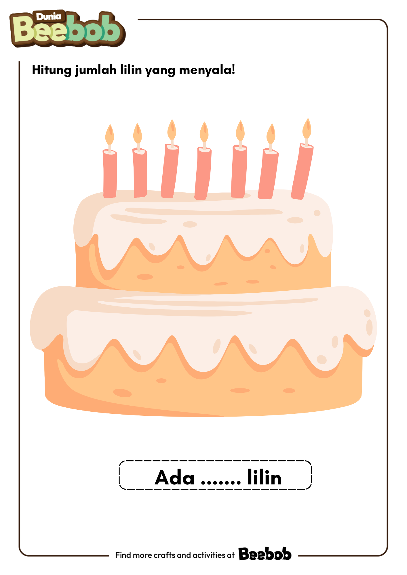 Hitung Jumlah Lilin yang Menyala!