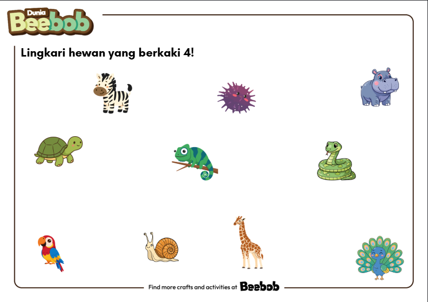 Lingkari Hewan yang Berkaki 4!
