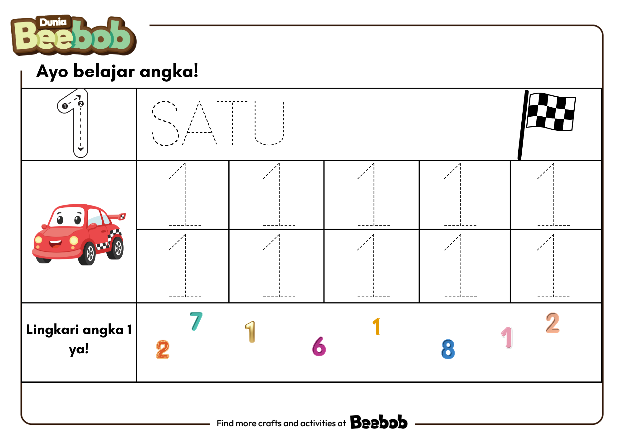 Ayo Belajar Angka 1!
