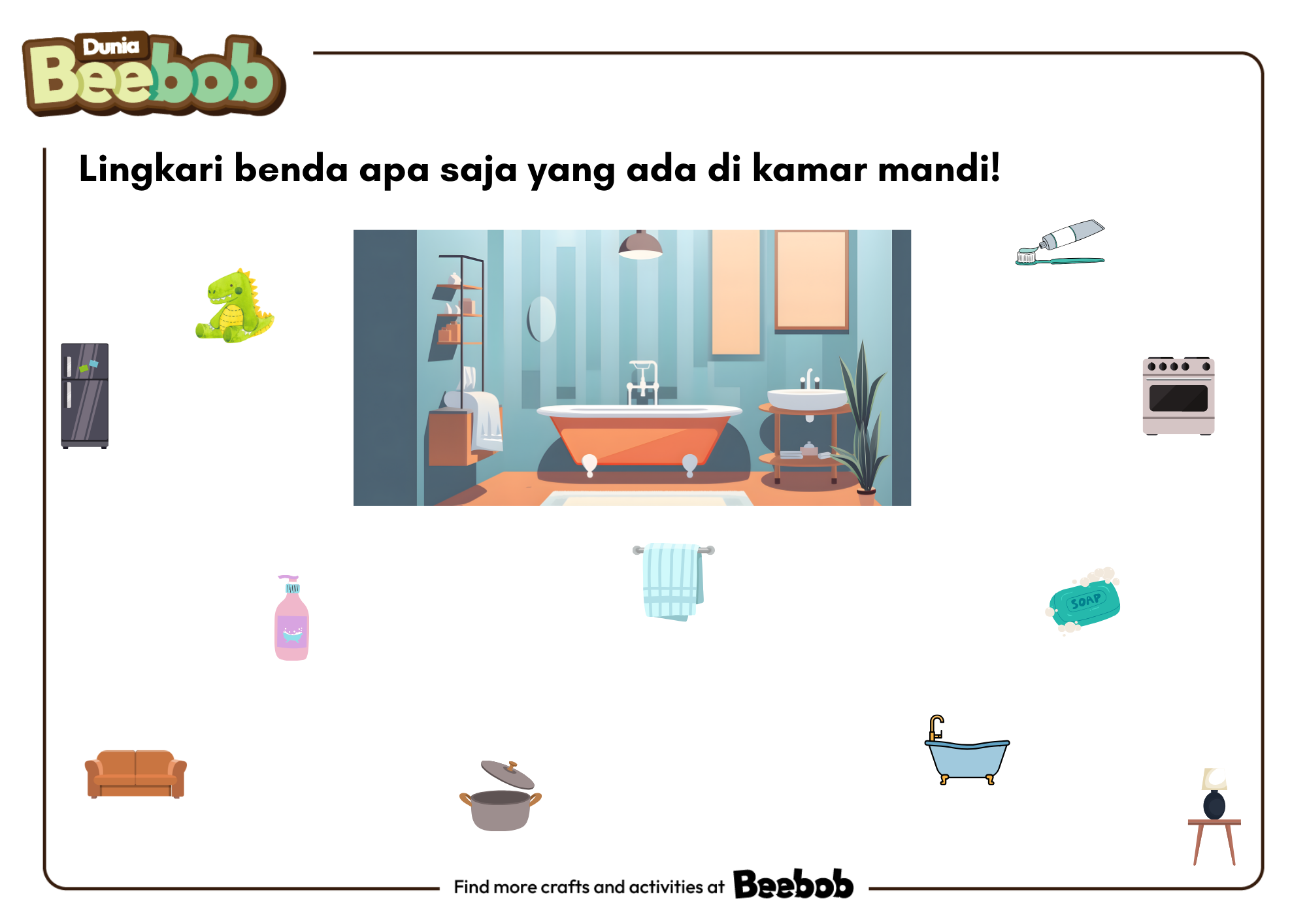 Lingkari Benda Apa Saja yang Ada di Kamar Mandi!