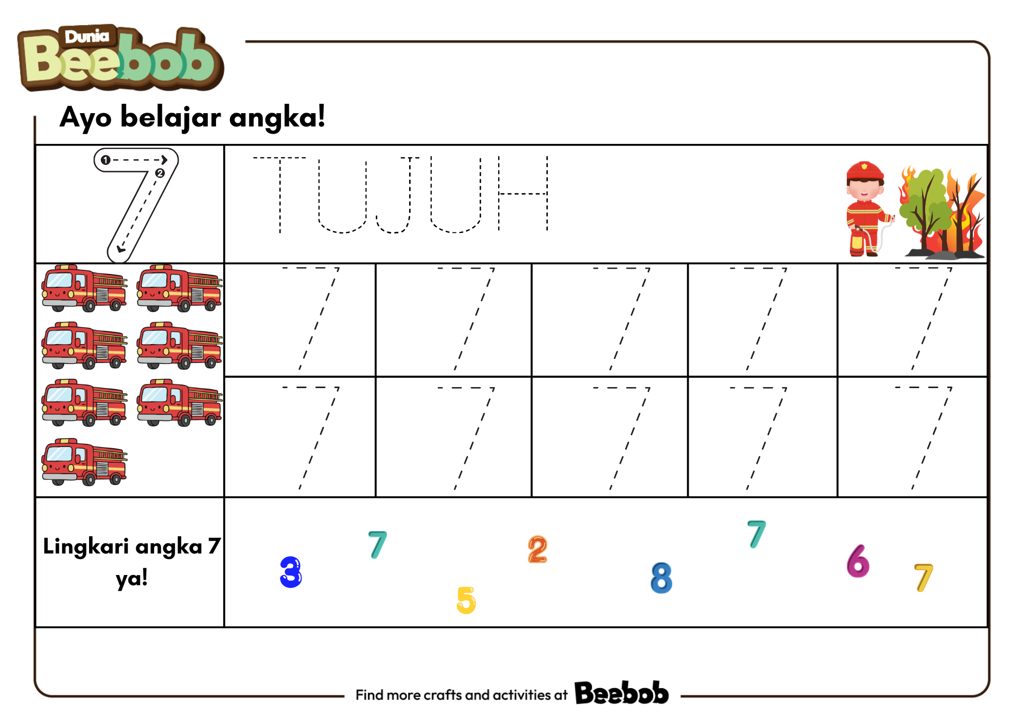 Ayo Belajar Angka 7!