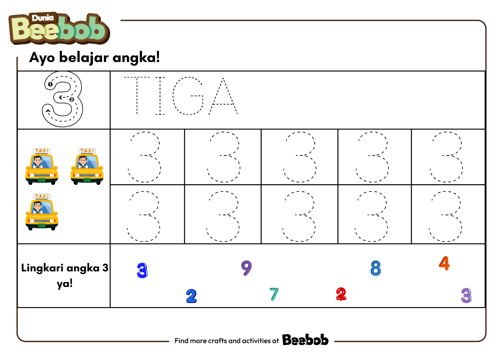 Ayo Belajar Angka 3!