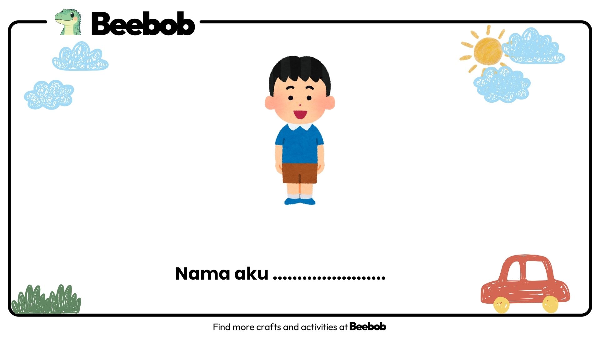 Tulis Siapa Namaku Anak Laki-laki
