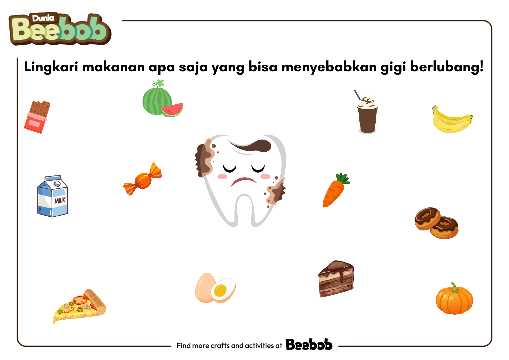 Lingkari Makanan Apa Saja yang Bisa Menyebabkan Gigi Kita Berlubang!