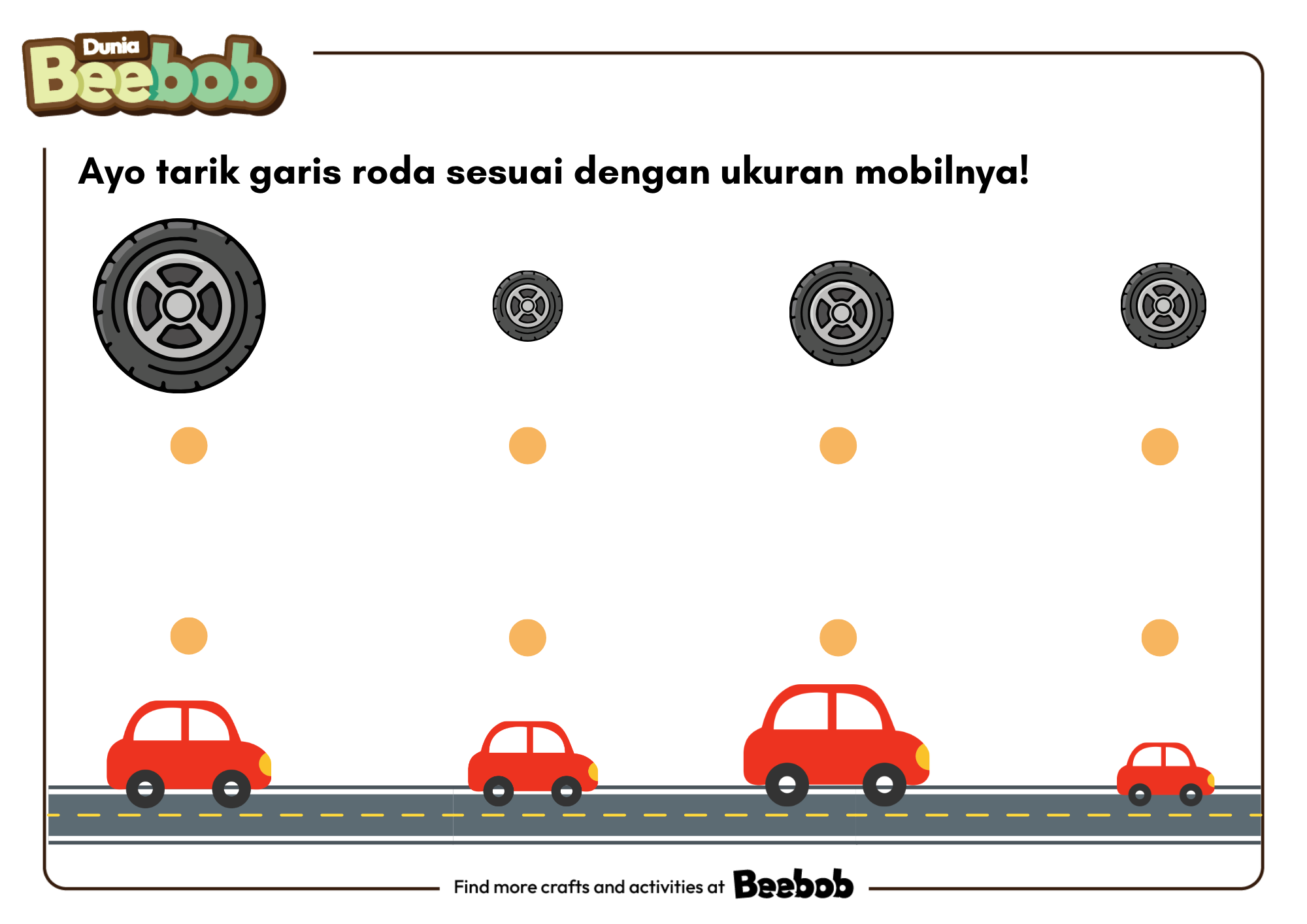 Ayo Tarik Garis Roda Sesuai dengan Ukuran Mobilnya!