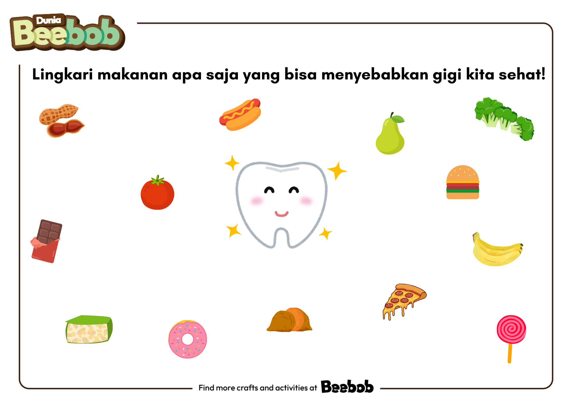 Lingkari Makanan Apa Saja yang Bisa Menyebabkan Gigi Kita Sehat!