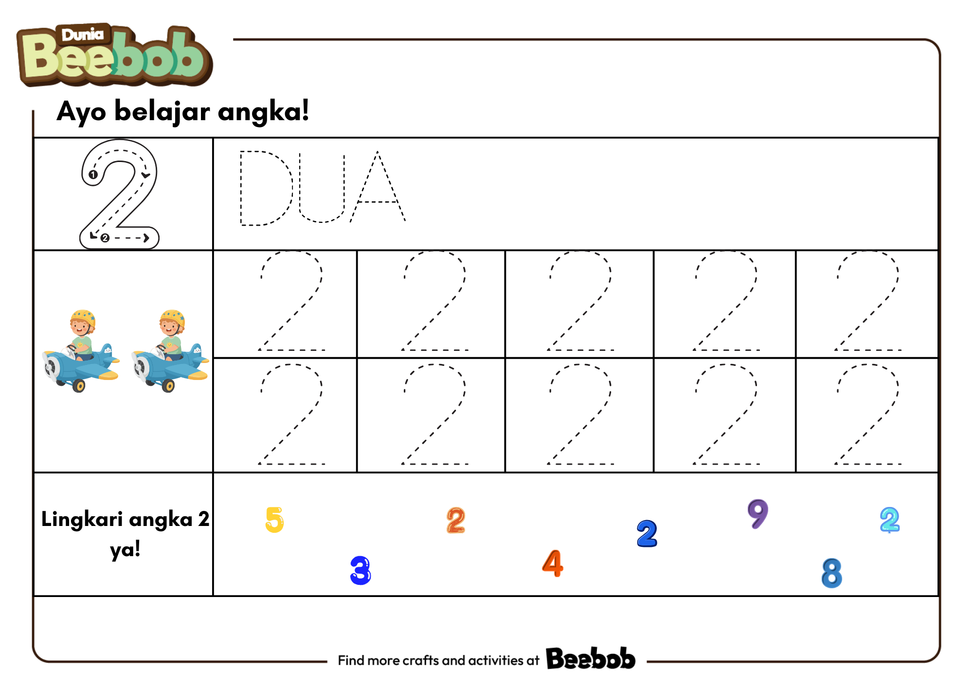Ayo Belajar Angka 2!