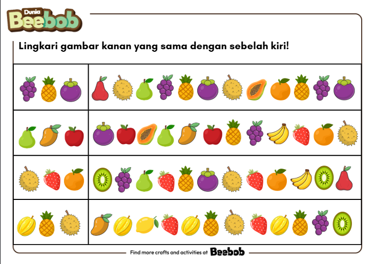Lingkari Gambar Kanan yang Sama dengan Sebelah Kiri Bagian Ketiga!