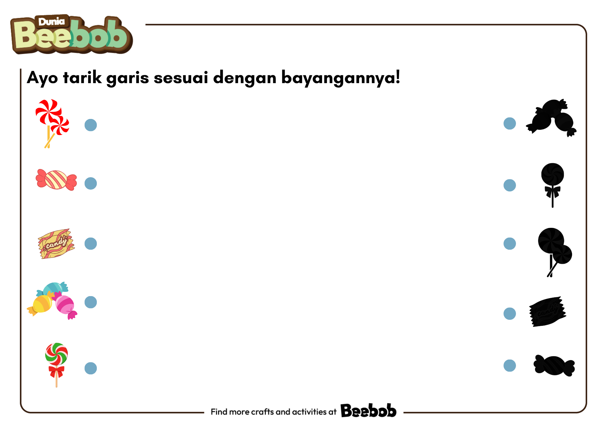 Ayo Tarik Garis Sesuai dengan Bayangannya Bagian Kesatu!