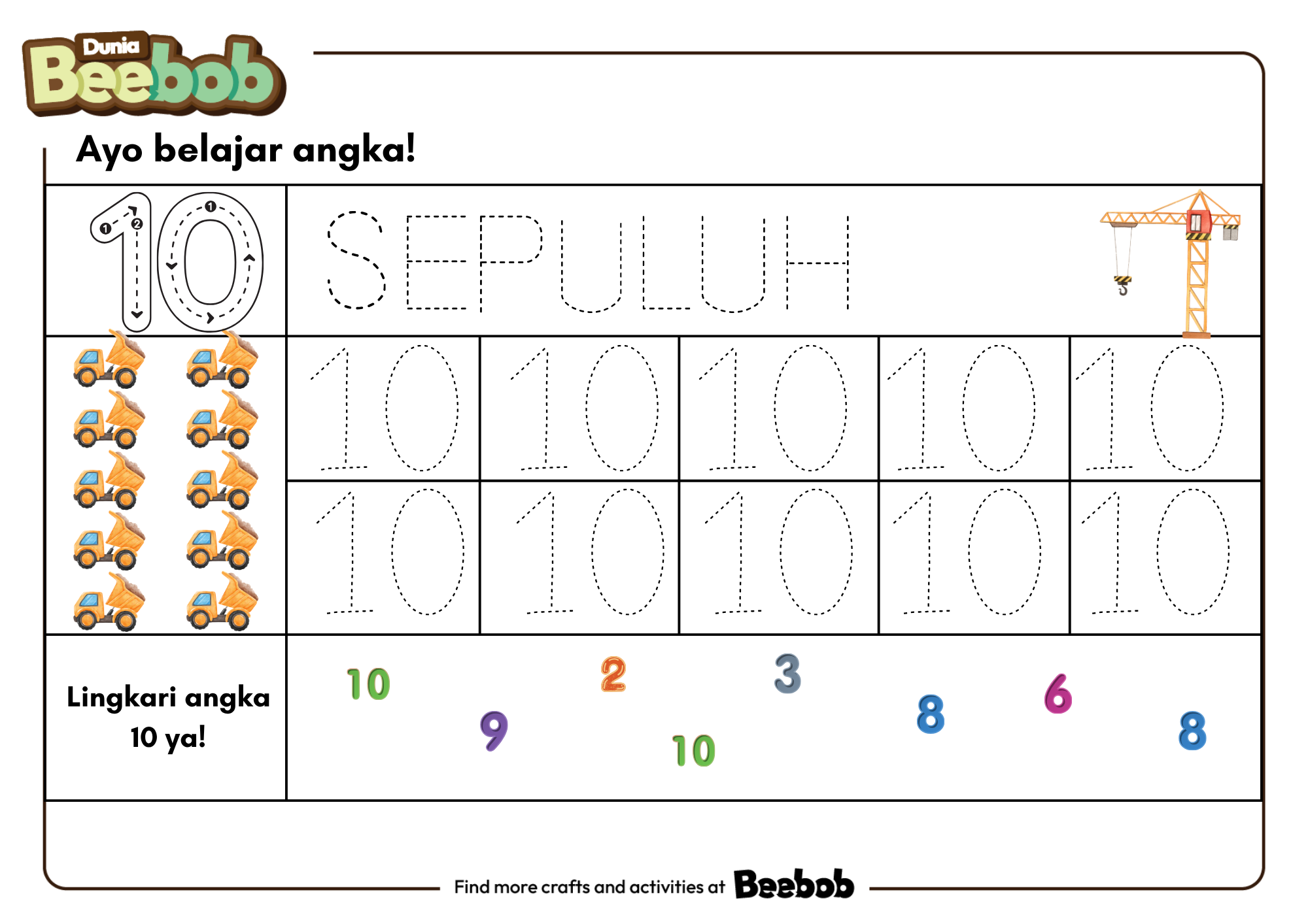 Ayo Belajar Angka 10!