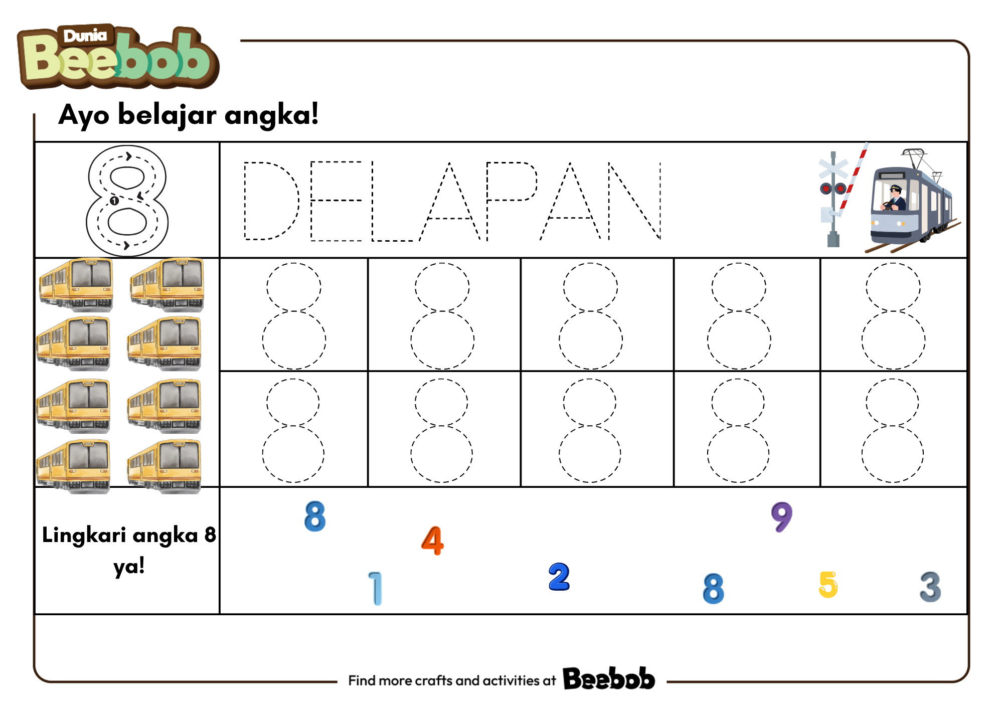 Ayo Belajar Angka 8!