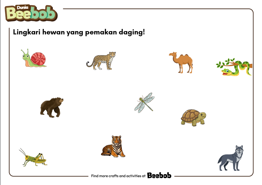 Lingkari Hewan yang Pemakan Daging!