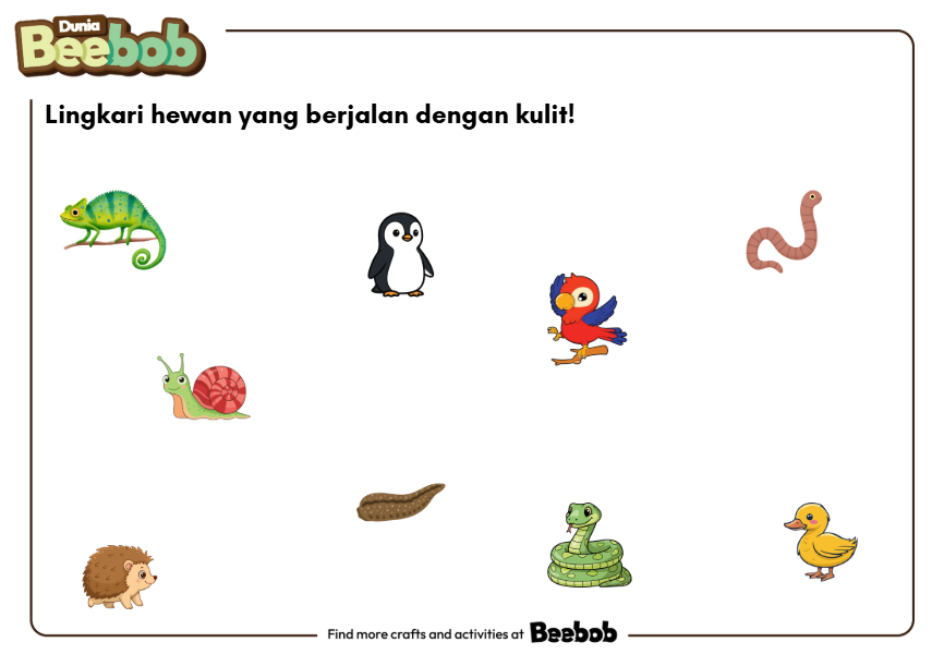 Lingkari Hewan yang Berjalan dengan Kulit!