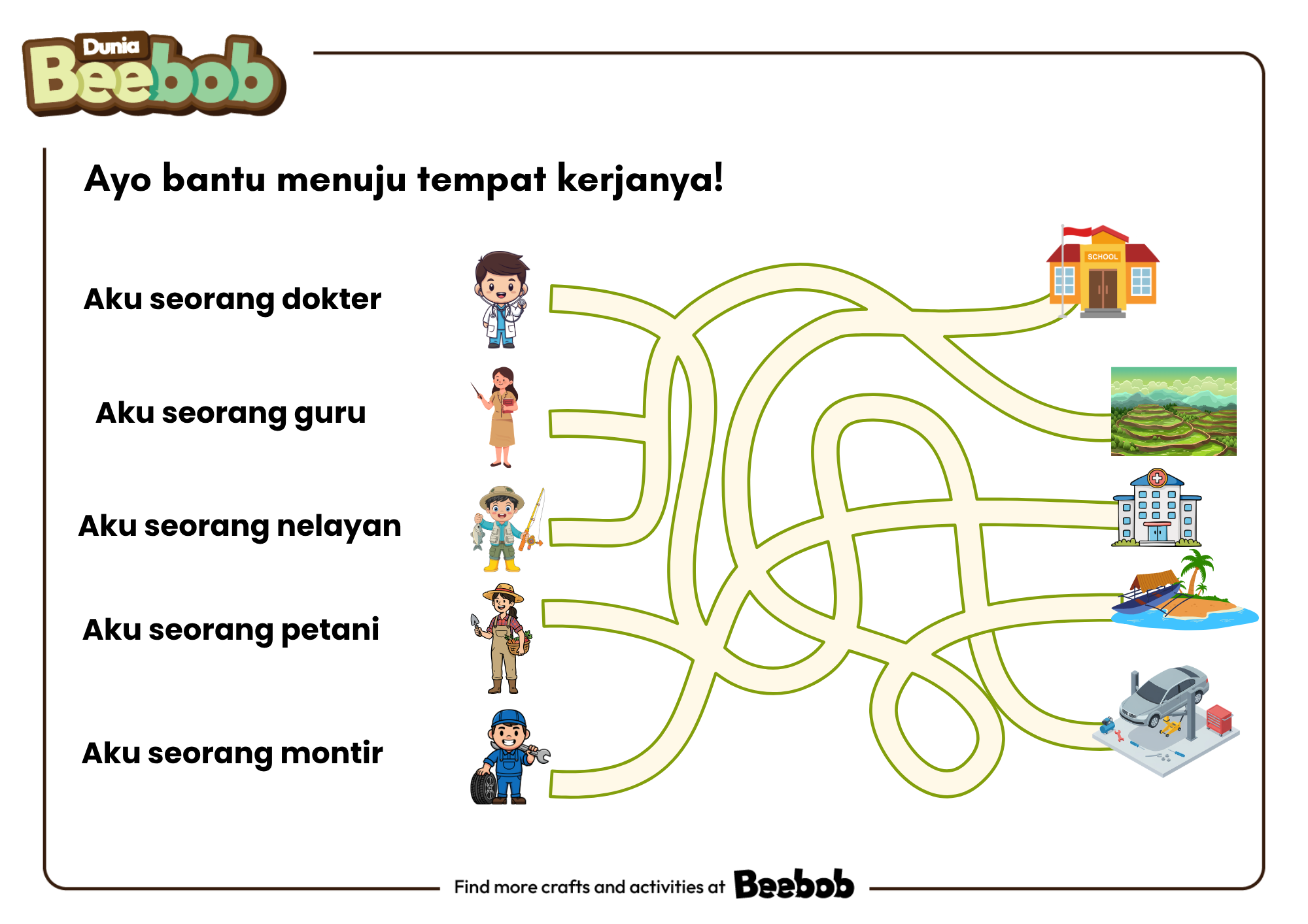 Ayo Bantu Menuju Tempat Kerjanya Bagian Kesatu!