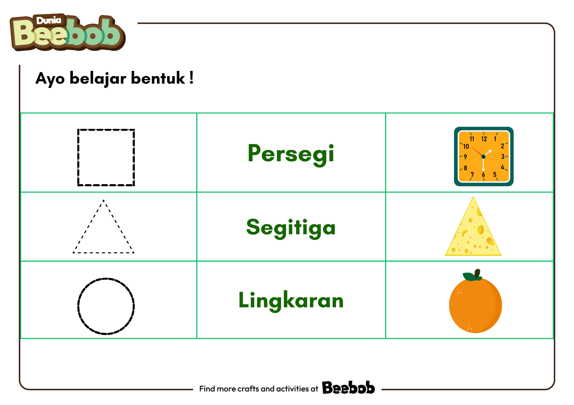 Ayo Belajar Bentuk Bagian Kesatu!