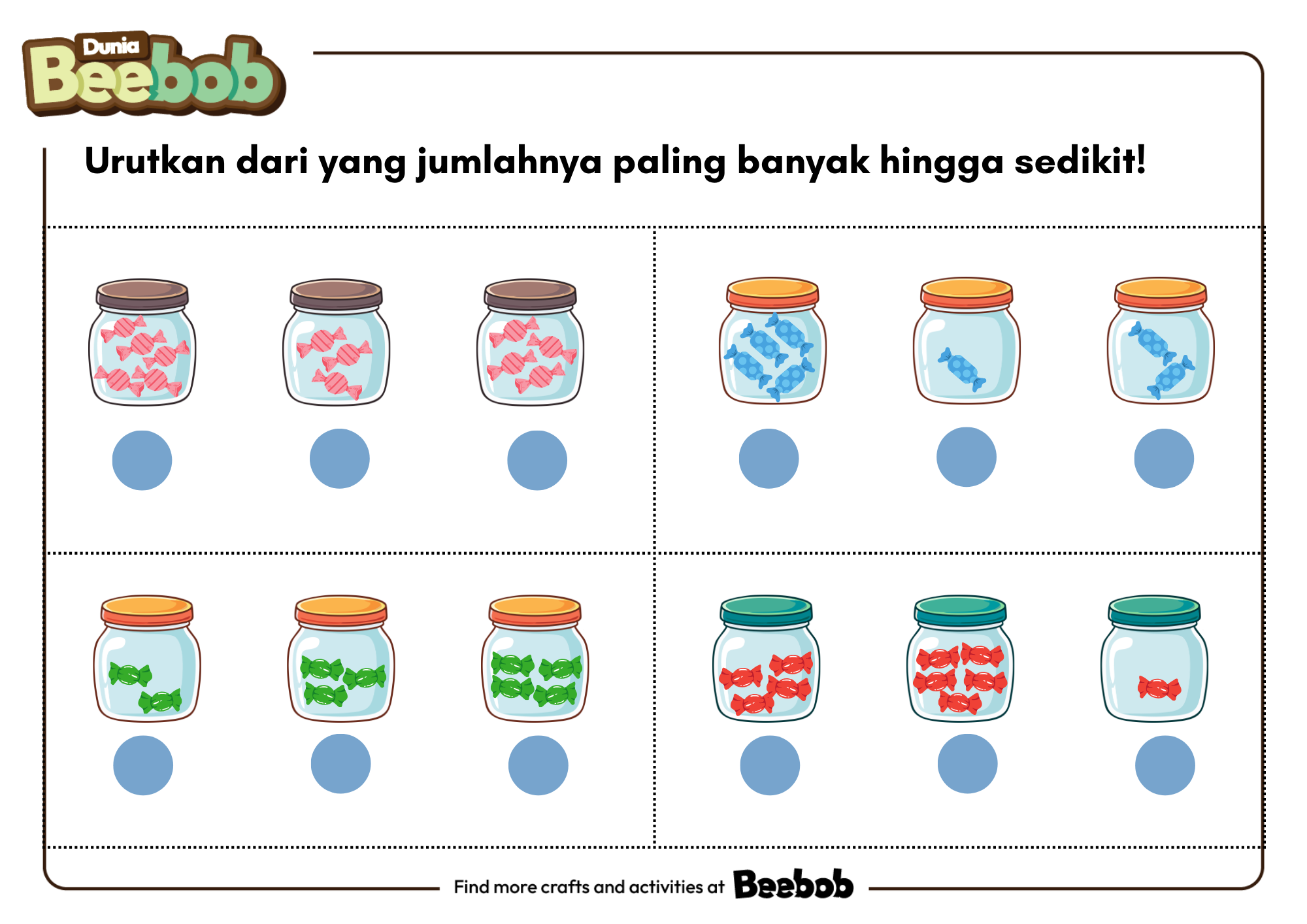 Urutkan dari yang Jumlahnya Paling Banyak Hingga Sedikit!