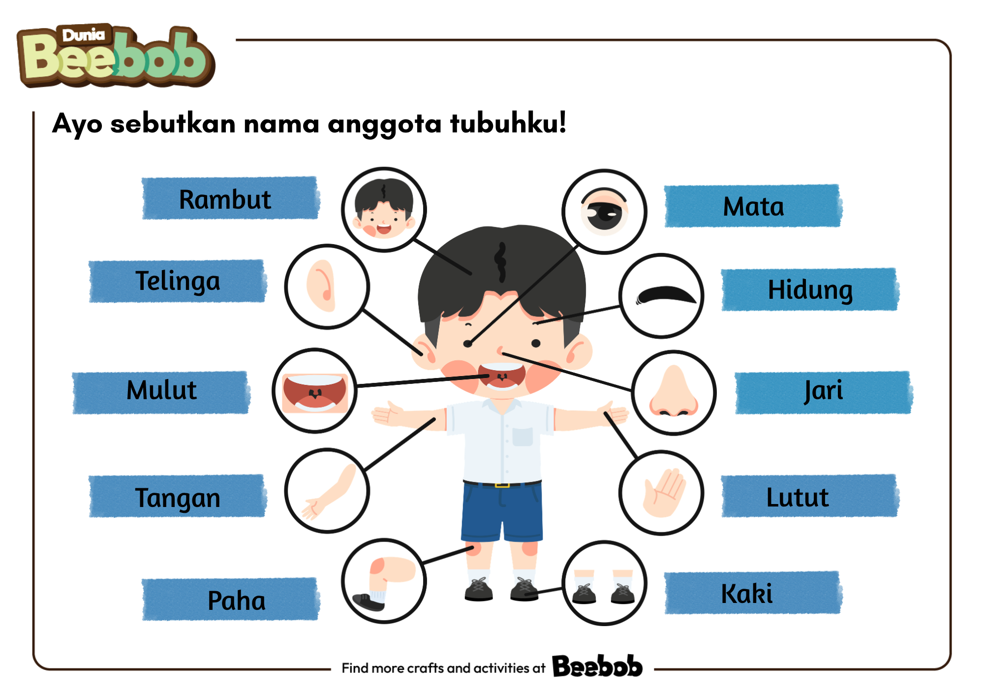 Ayo Sebutkan Nama Anggota Tubuhku! (Laki-laki)