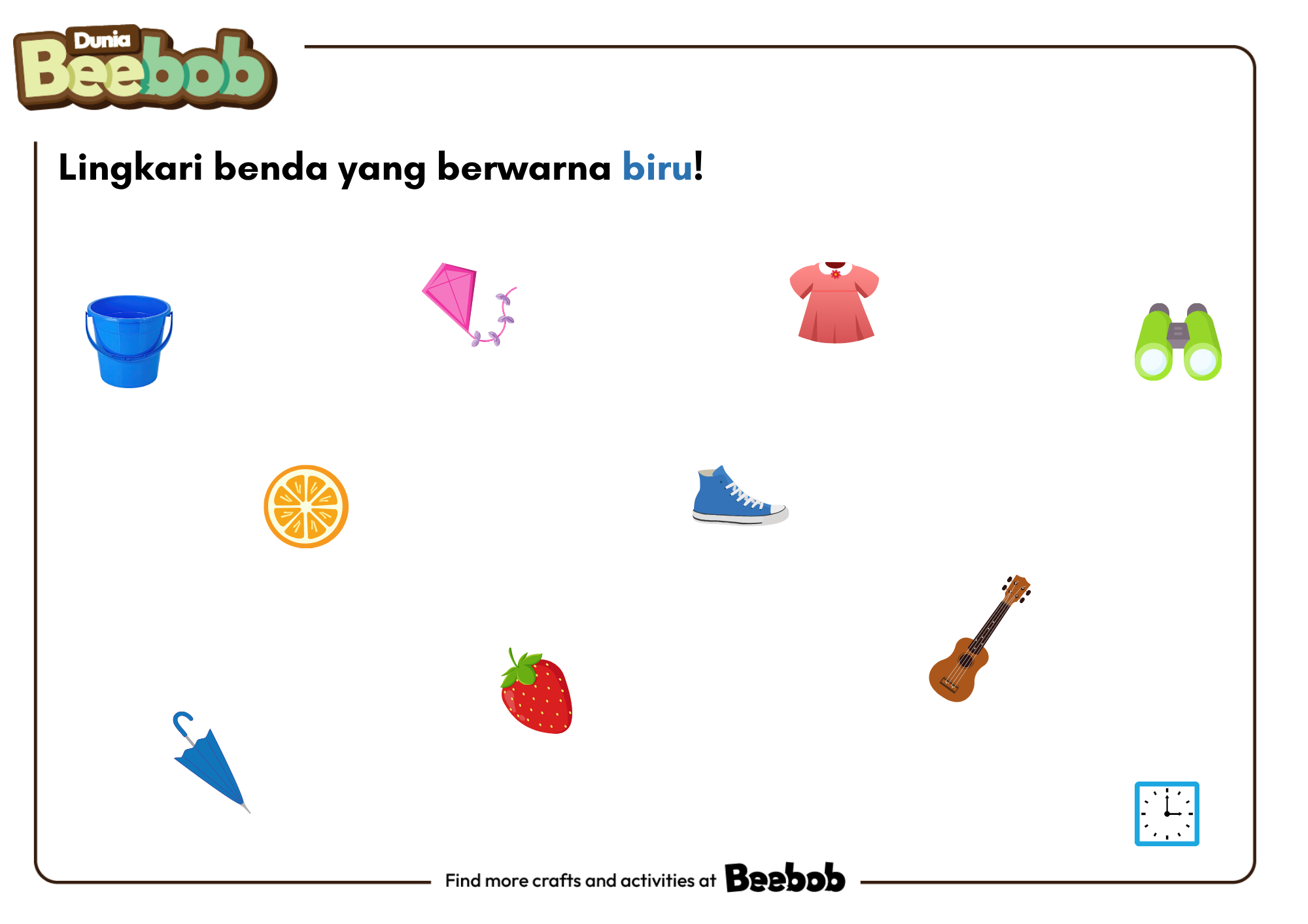 Lingkari Benda yang Berwarna Biru!