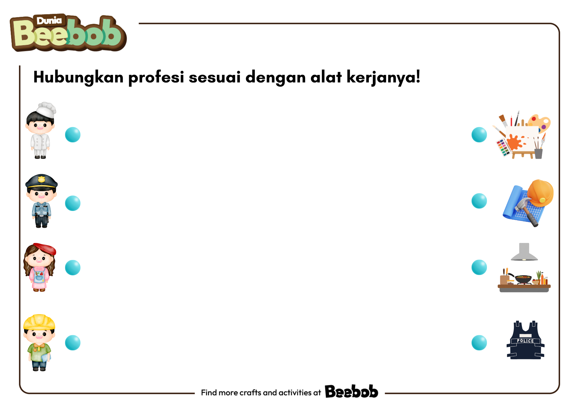 Hubungkan Profesi Sesuai dengan Alat Kerjanya!