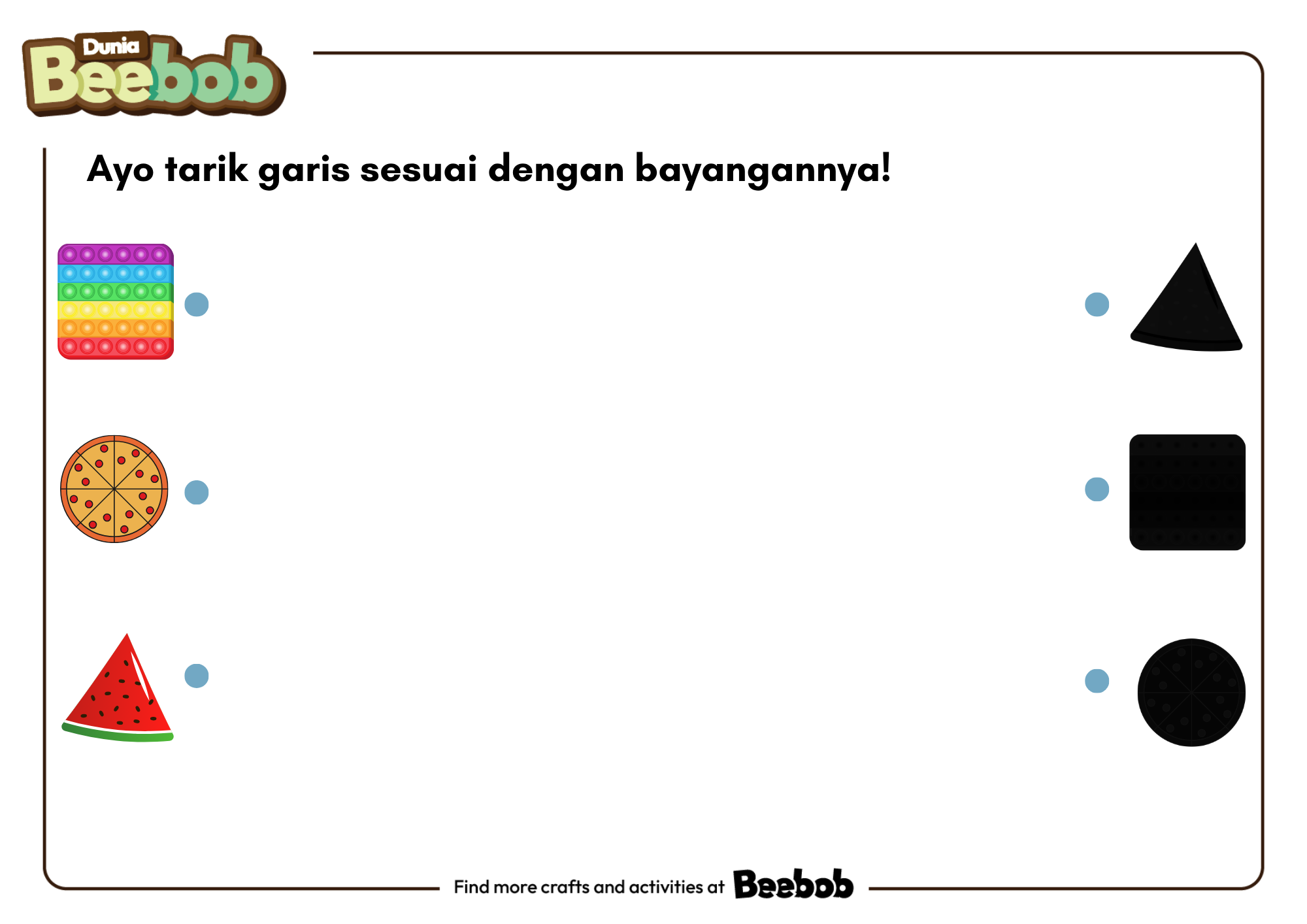 Ayo Tarik Garis Sesuai dengan Bayangannya!